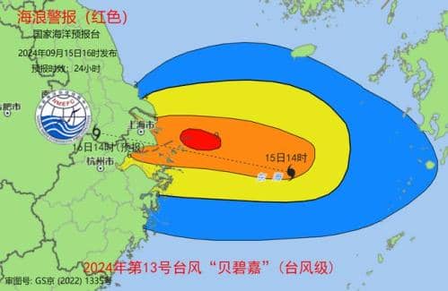 海浪红色警报：台风来袭 上海浙江近岸海域将现巨浪到狂浪