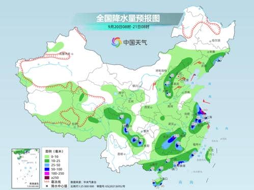 “普拉桑”继续影响华东局地有大暴雨 中东部多地气温将创新低