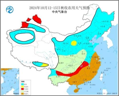 预计12日至15日西南地区多阴雨 不利秋收和播种作业
